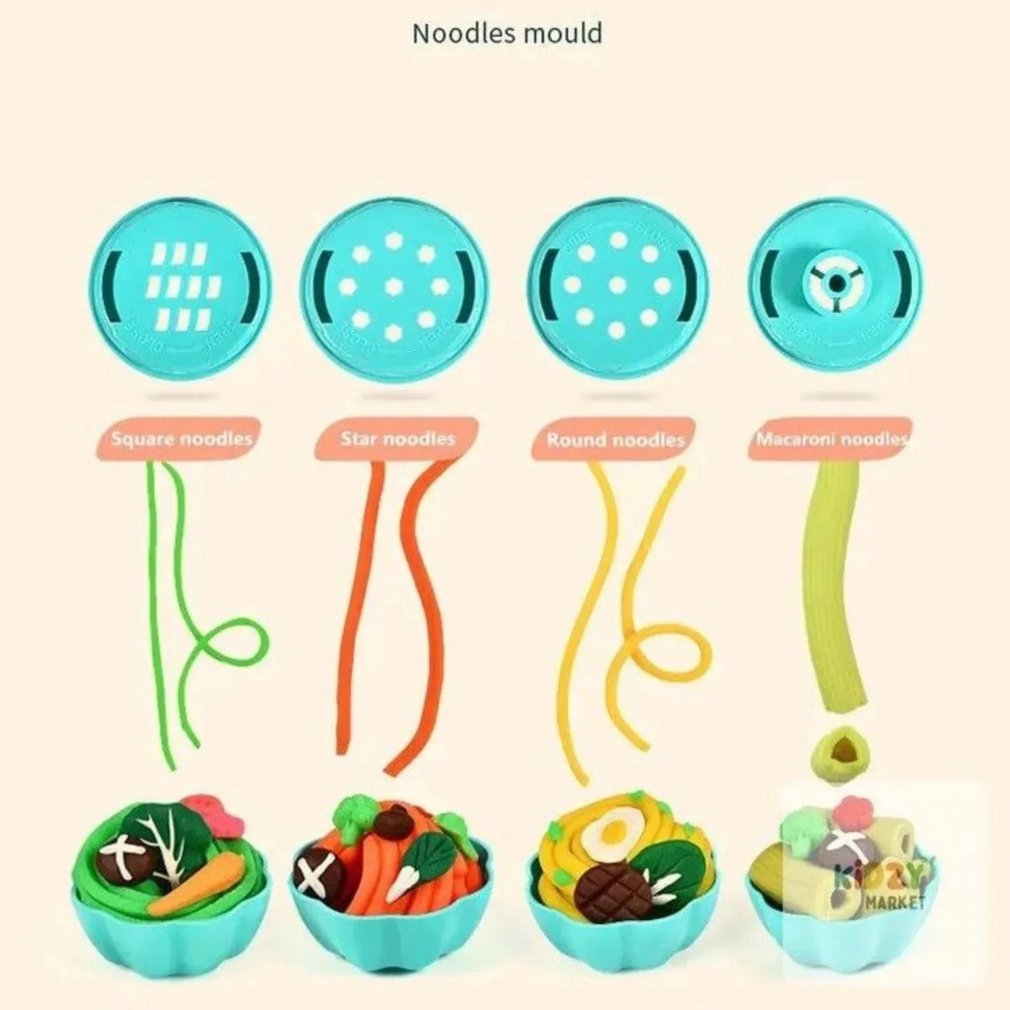 Play Dough Color Clay Noodles Maker Machine Set - Little Thinkers Hub