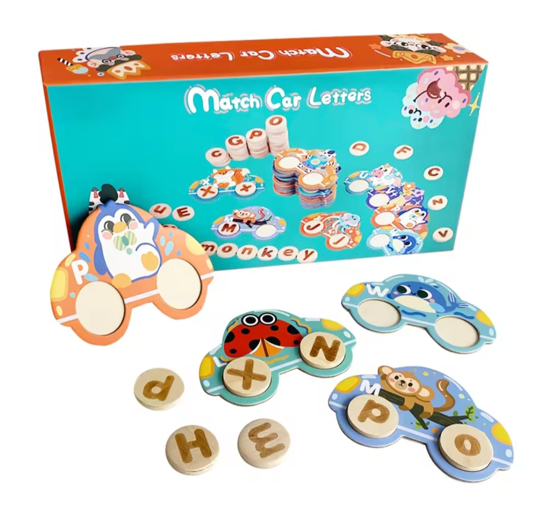 Letter Matching Car Blocks