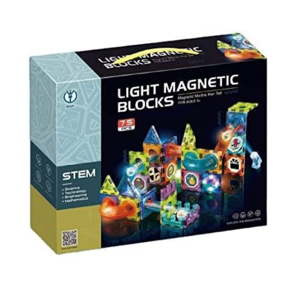 3D Light Magnetic Tile Building Blocks For Kids