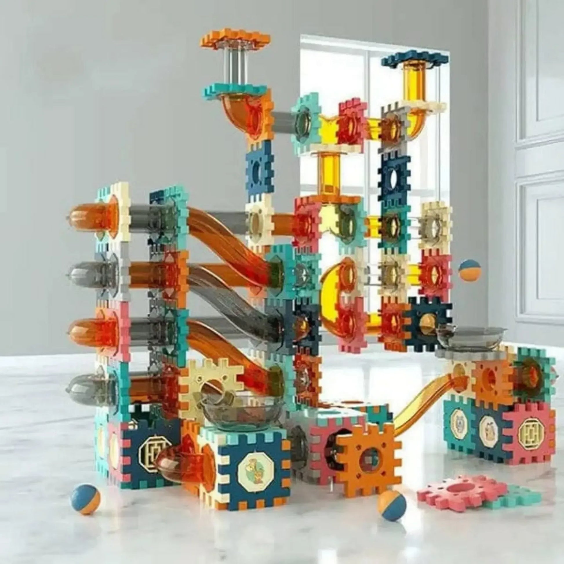 Pipeline Rolling Ball Building Blocks 182 Pieces - Little Thinkers Hub
