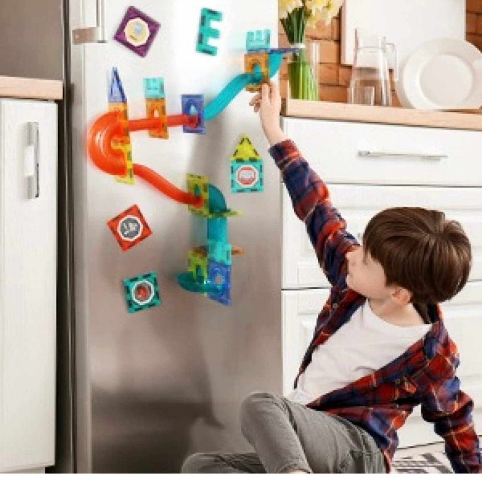 3D Light Magnetic Tile Building Blocks For Kids