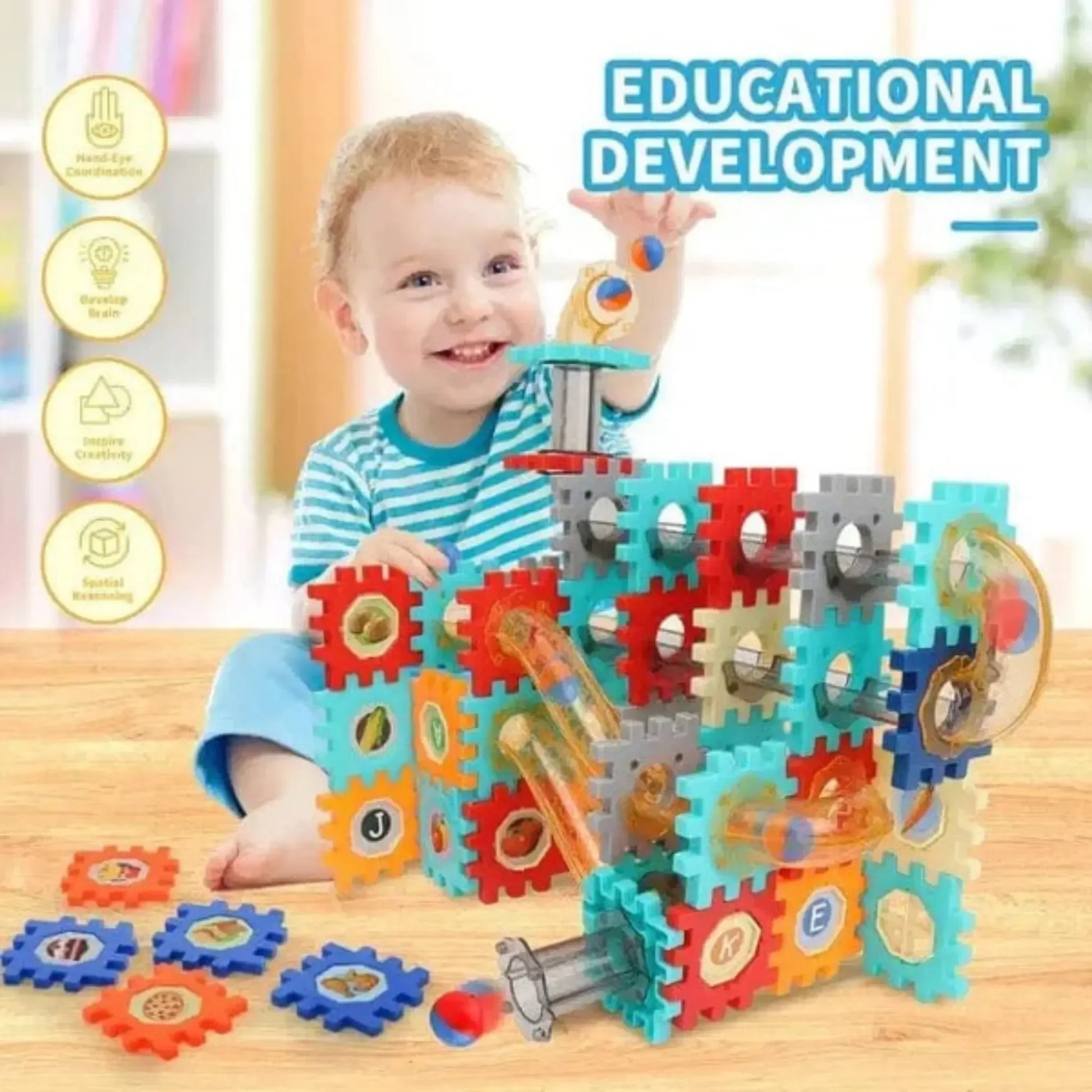 Pipeline Rolling Ball Building Blocks 182 Pieces - Little Thinkers Hub