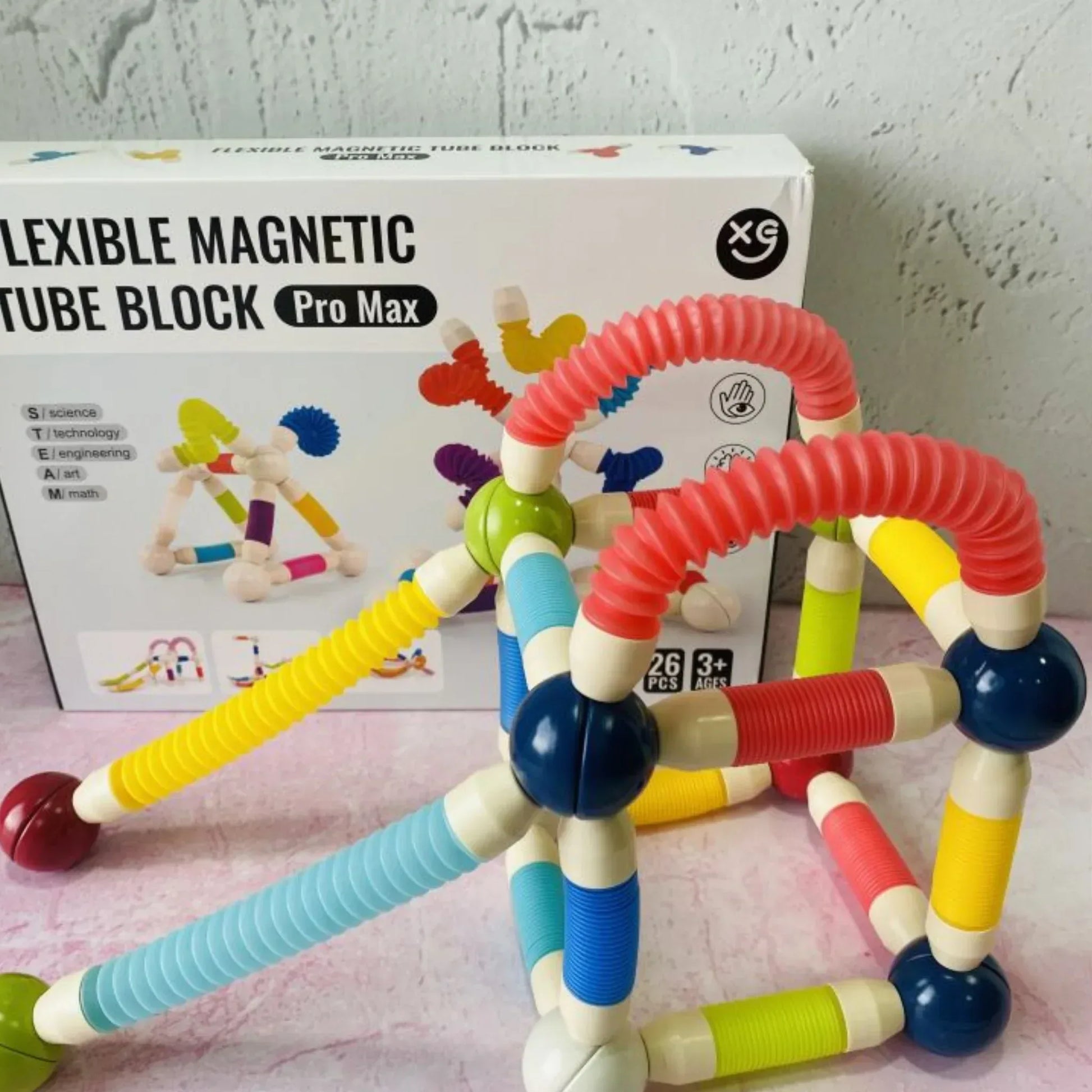 26 Pieces Pop Tube Magnetic Sticks Puzzle - Little Thinkers Hub