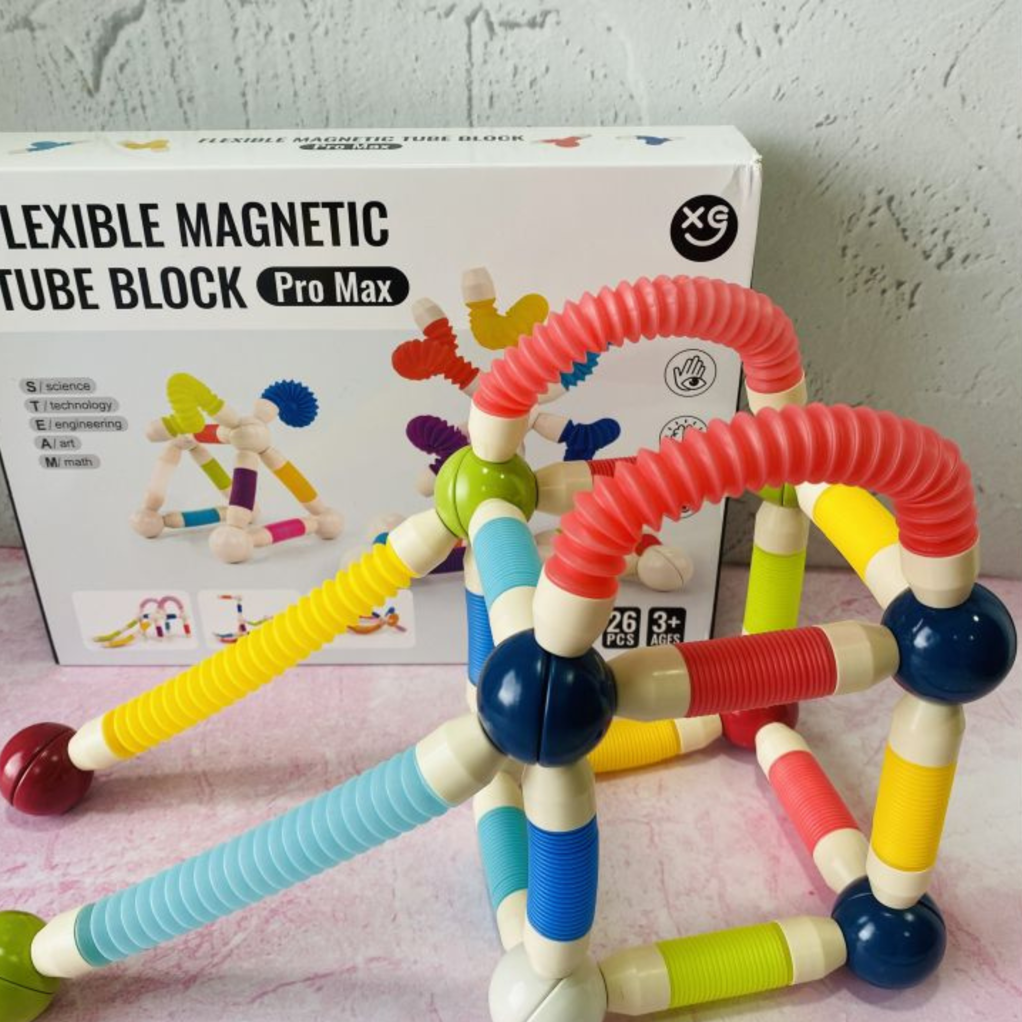 26 Pieces Pop Tube Magnetic Sticks Puzzle