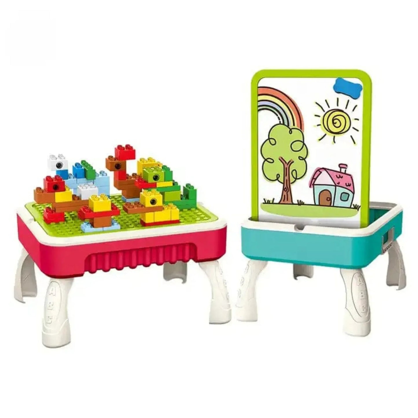 2 in 1 Block and Drawing Table – Activity Table for Kids - Little Thinkers Hub