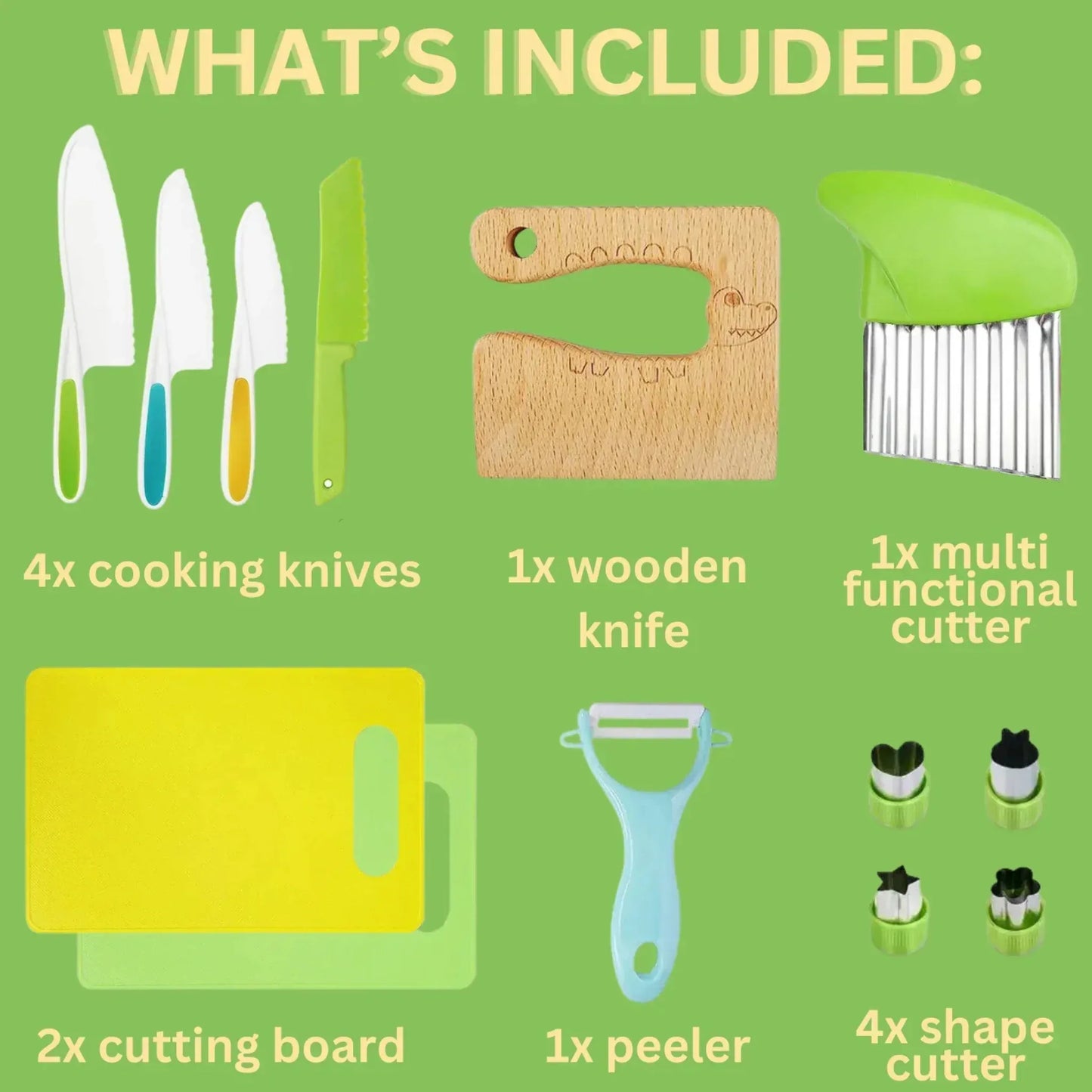 MiniChef Kids Kitchen Tools Set - 13 pieces - Little Thinkers Hub