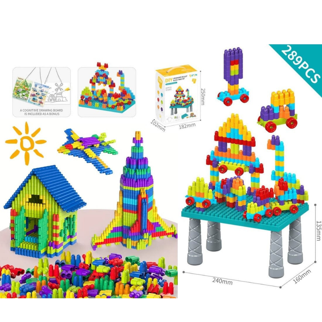 Diy Interlocking Building Block Set 289 Pieces