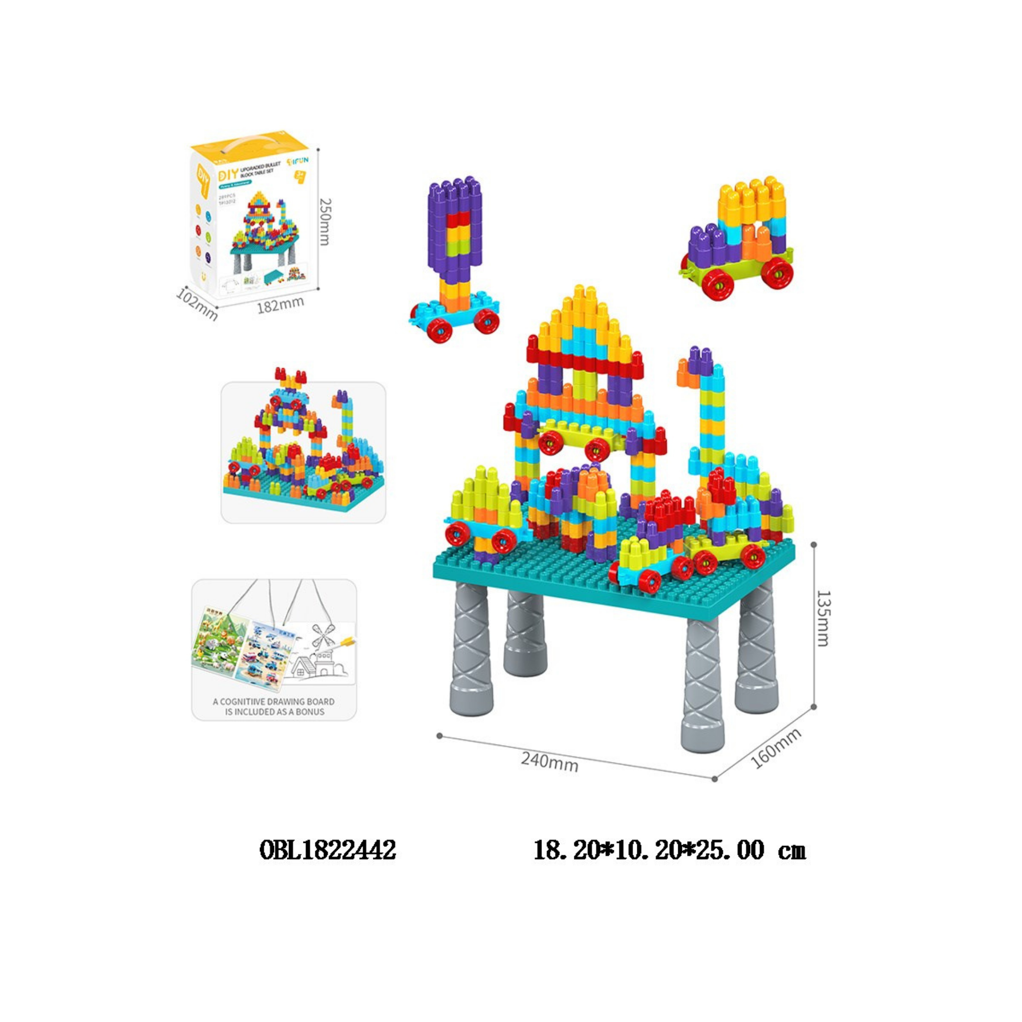 Diy Interlocking Building Block Set 289 Pieces