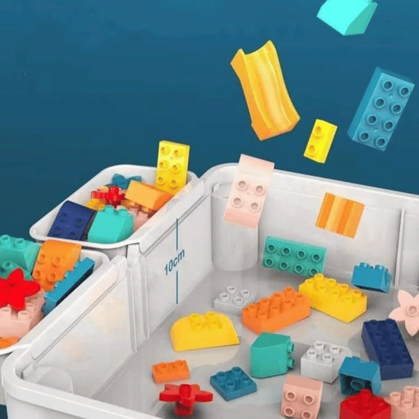 Multi Functional lego Blocks Table with chair - Little Thinkers Hub