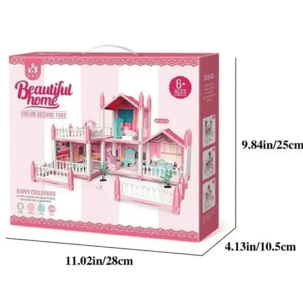 Dreamy Pink Doll House Set