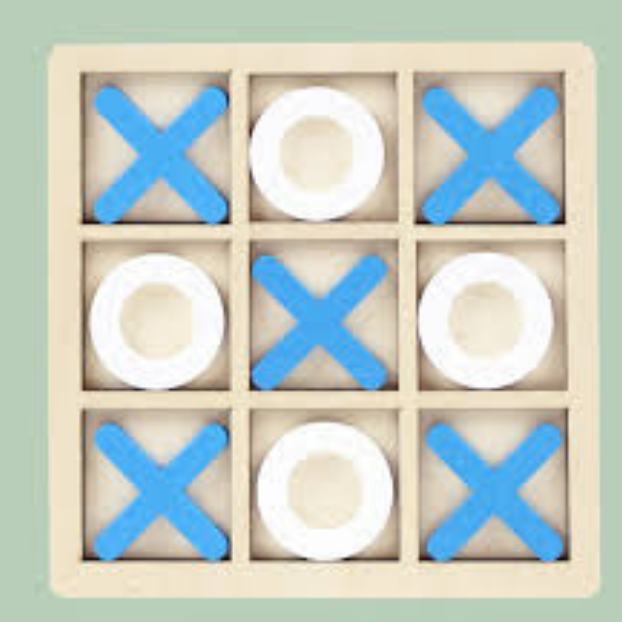 Wooden Tic-Tac-Toe Puzzle Game