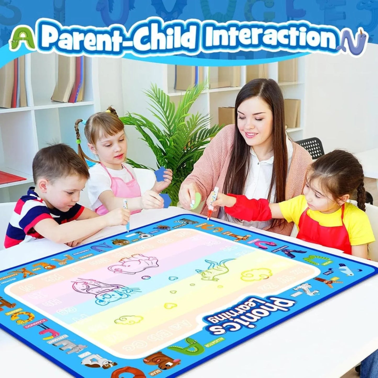Aqua Drawing Mat – Reusable Mess-Free Water Doodle Mat - Little Thinkers Hub