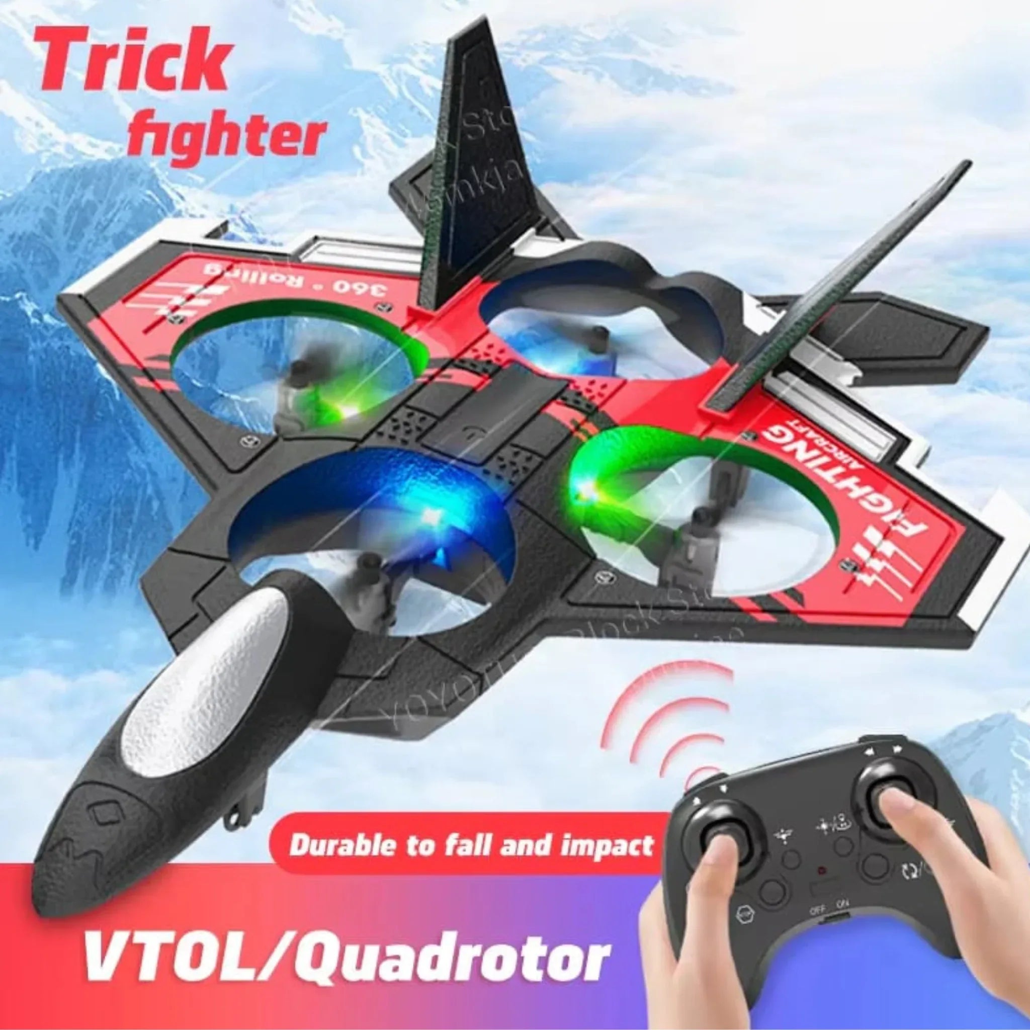 RC Aircraft Drone Jet With Lightning Effect & Rechargeable Batteries | - Little Thinkers Hub