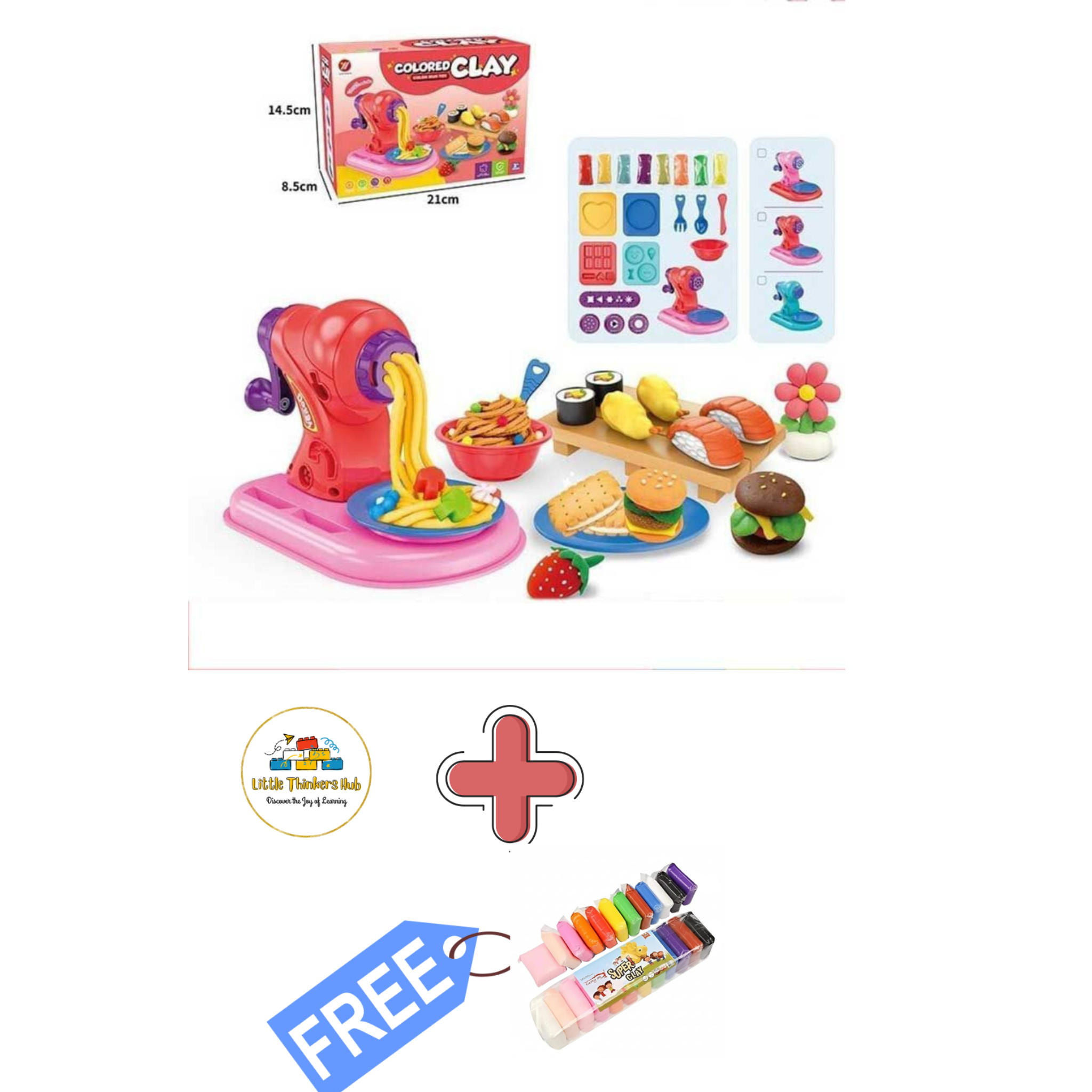 Play Dough Color Clay Noodles Maker Machine Set