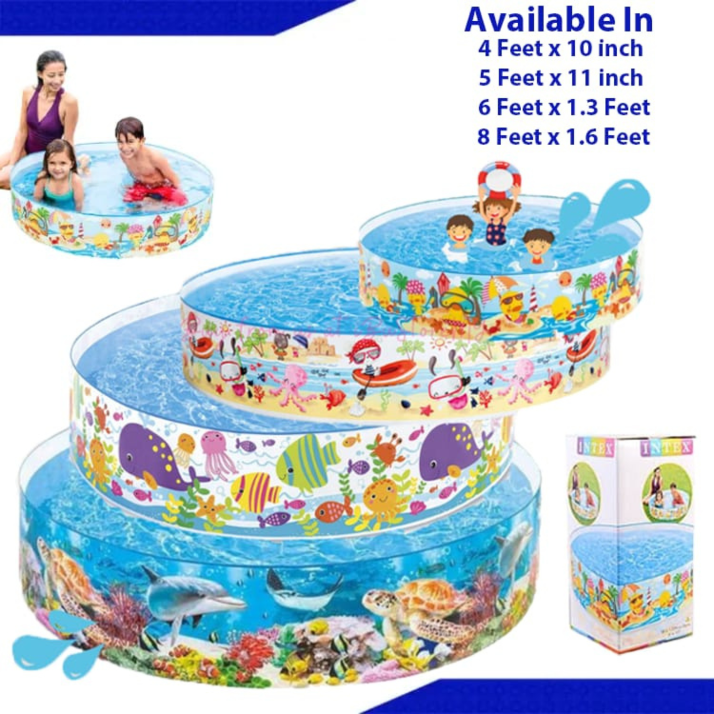 🏖️ Kids Foldable Swimming Pool (No Air Required) – Instant Summer Fun!