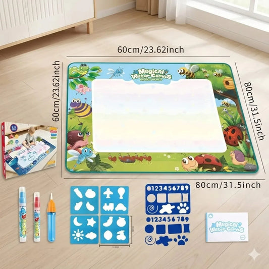 Aqua Drawing Mat – Reusable Mess-Free Water Doodle Mat - Little Thinkers Hub