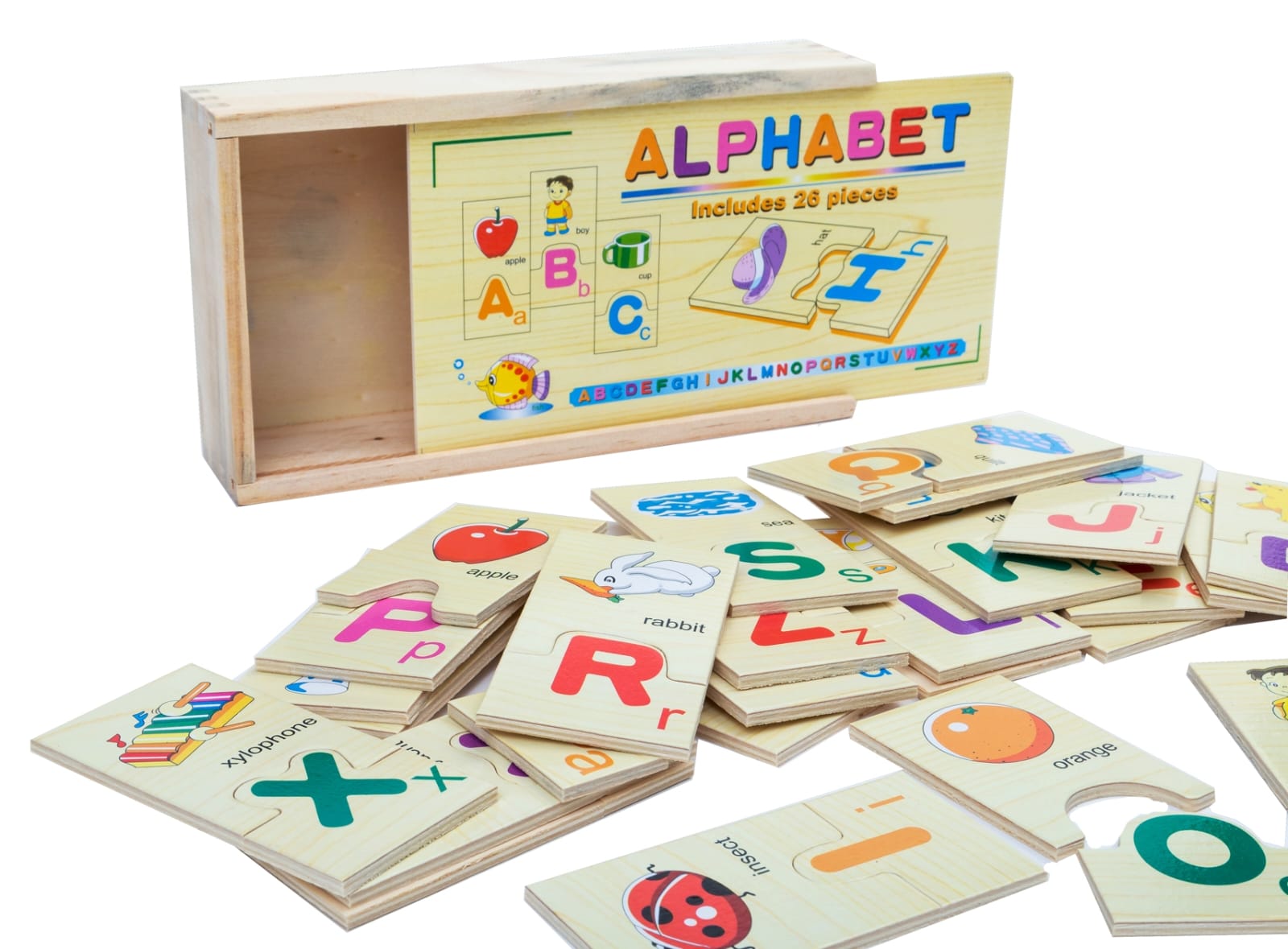 wooden Alphabet Sorting Puzzle