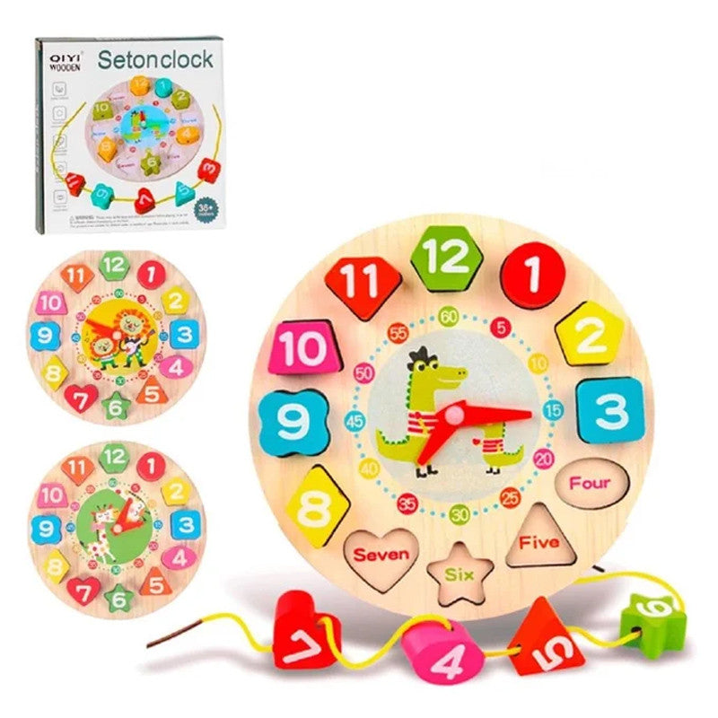2 in 1 Wooden Shapes and Clock