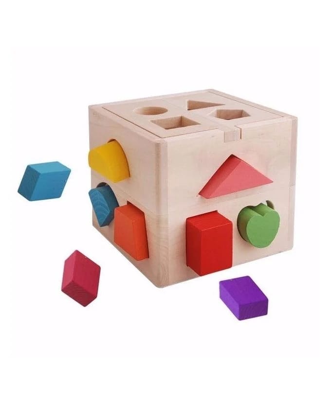 Wooden Shape Sorting Cube