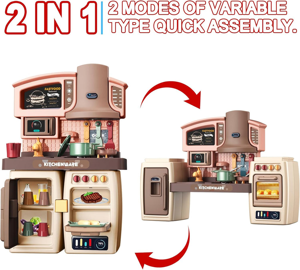 Big 2 in 1 Modern Kitchen Counter Pretended Play Set