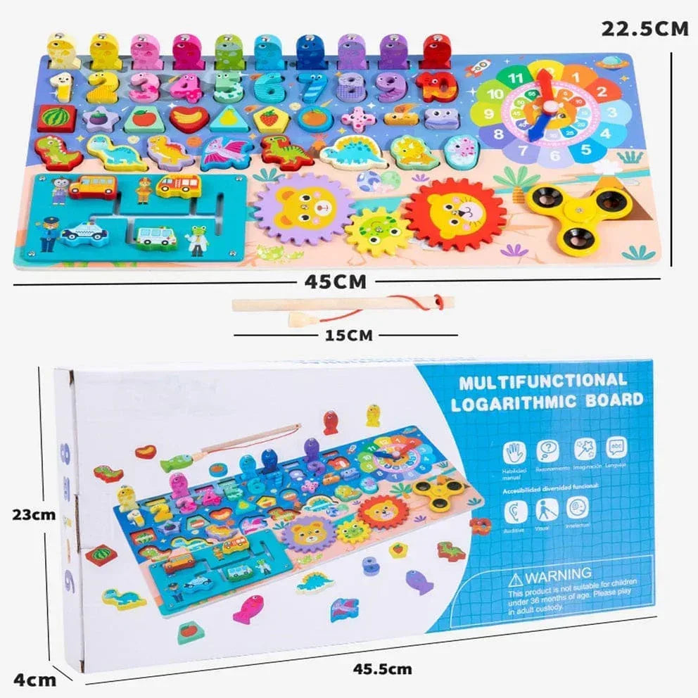 8 in 1 Wooden Multi-functional Board - Little Thinkers Hub