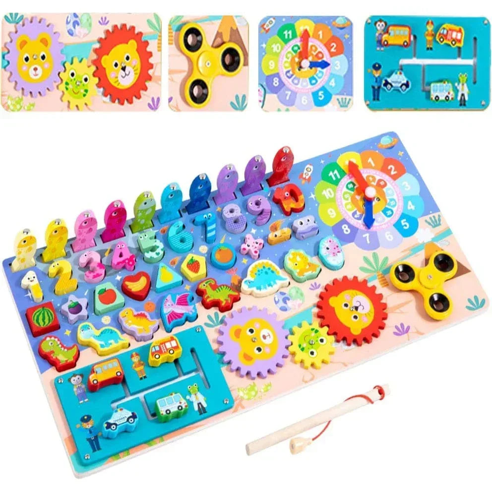 8 in 1 Wooden Multi-functional Board - Little Thinkers Hub